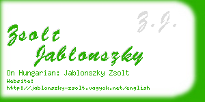 zsolt jablonszky business card